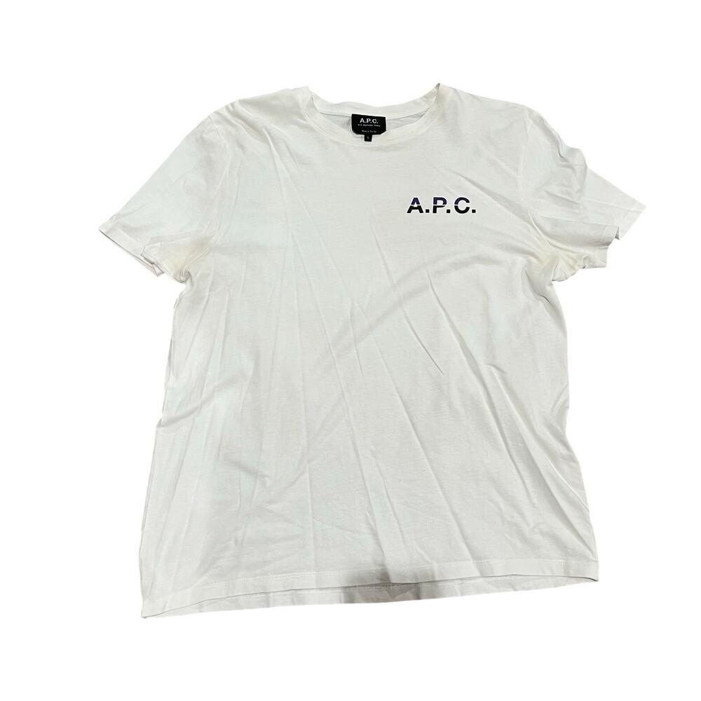 APC White Logo T-shirt Size Large Men